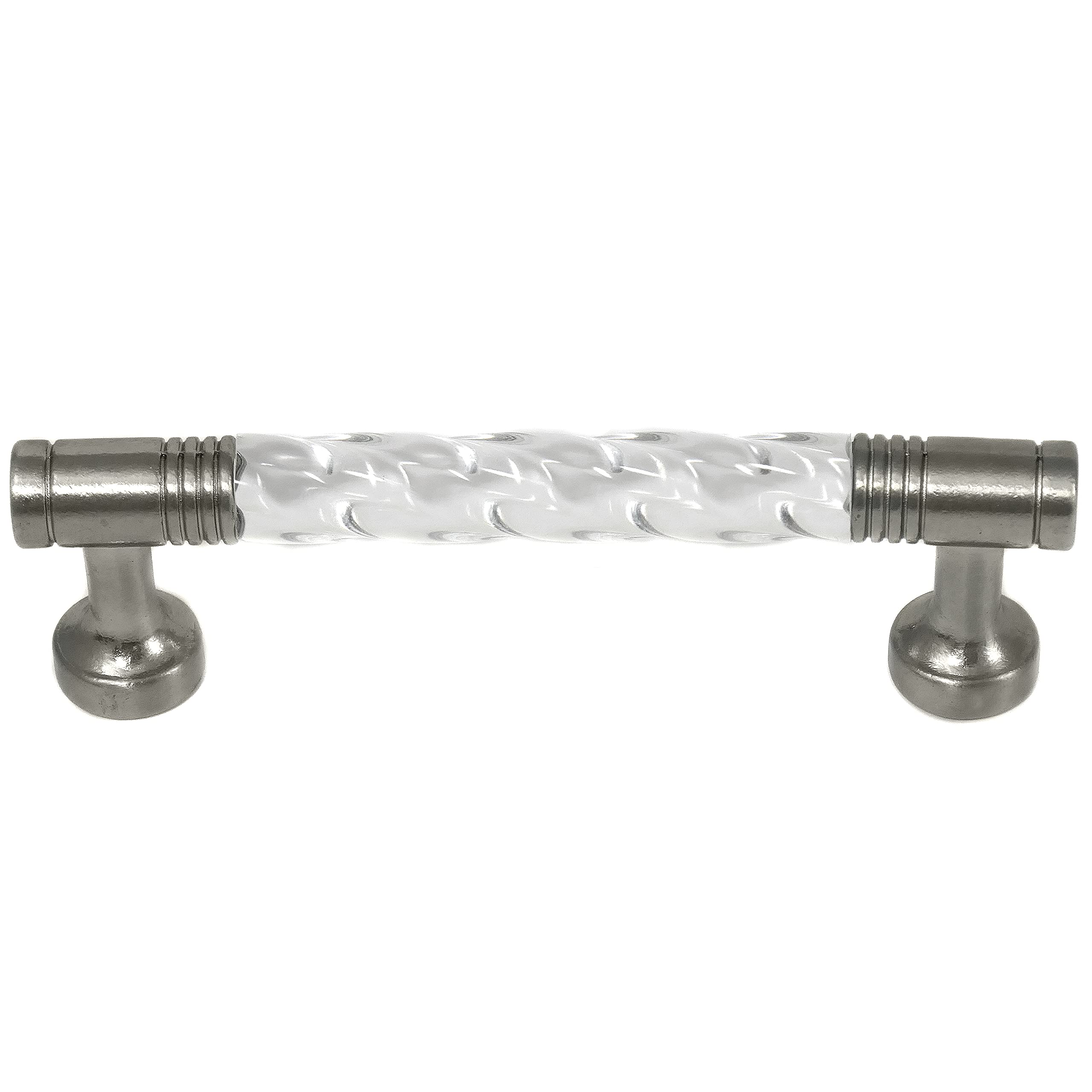 Laurey 82959 3-Inch Acrystal Pull with Satin Pewter Legs, Acrylic