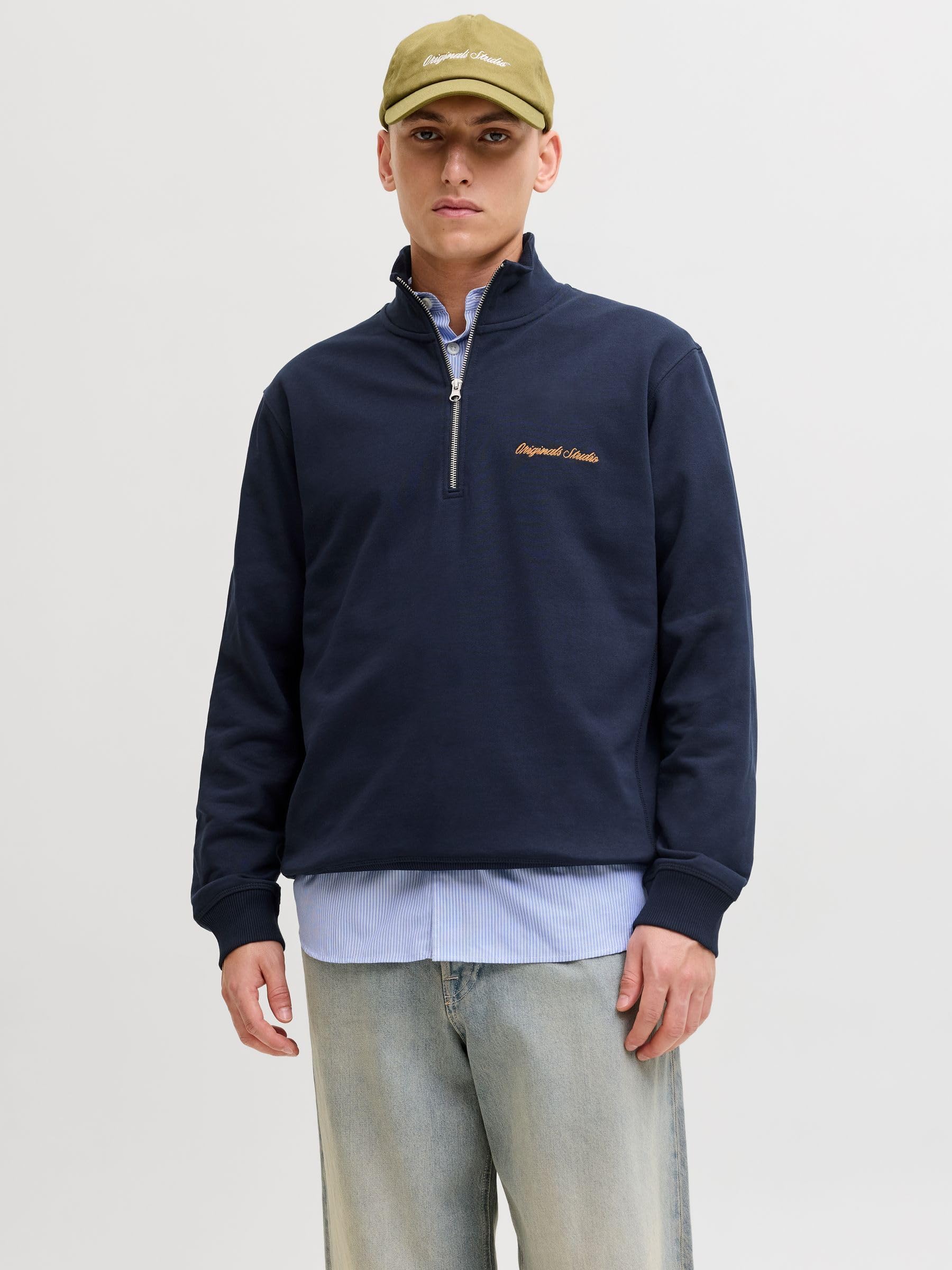 JACK & JONES Jornorrebro Emb Sweat High Neck Sn Mężczyźni Jornorrebro Emb Sweat High Neck Sn (1 w zestawie)