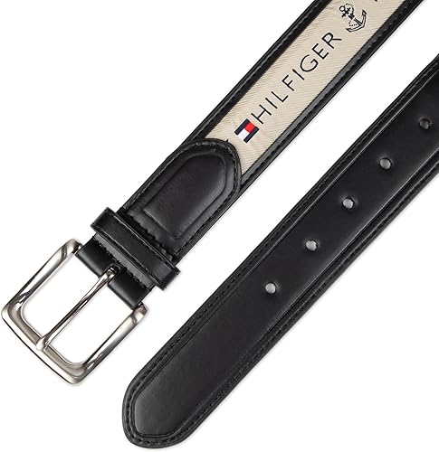 Miniatura 5 de Tommy Hilfiger mens Fabric Inlay Casual Belt With Classic Harness Buckle