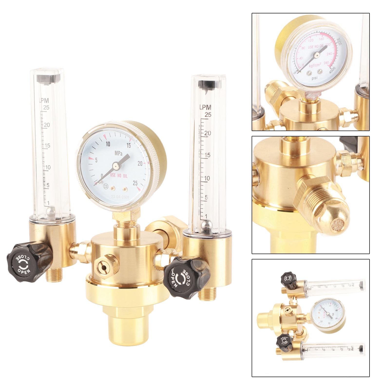 Regulator przepływomierza argonu Miedziany regulator ciśnienia argonu WX-562-5/8 z gwintem wewnętrznym do spawania i cięcia