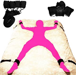 Bondaged Kit Adult Bed Restraint Sex Bonding Straps for Couples Comfortable Wrist Ankle Cuffs Sex Hand Ties for Women Restraints Spreaders Bar Legs and Hands Sexy for Bedroom Sweater