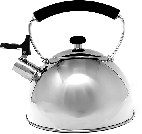 Miniatura 3 de Norpro Hervidor de té silbante de acero inoxidable 8.5" x 7.875" x 7.875"