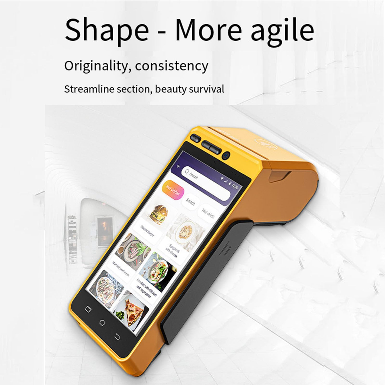 Terminal portable de paiement intelligent, impression Bluetooth, caisse enregistreuse tactile, Machine de point de vente intelligente tout-en-un