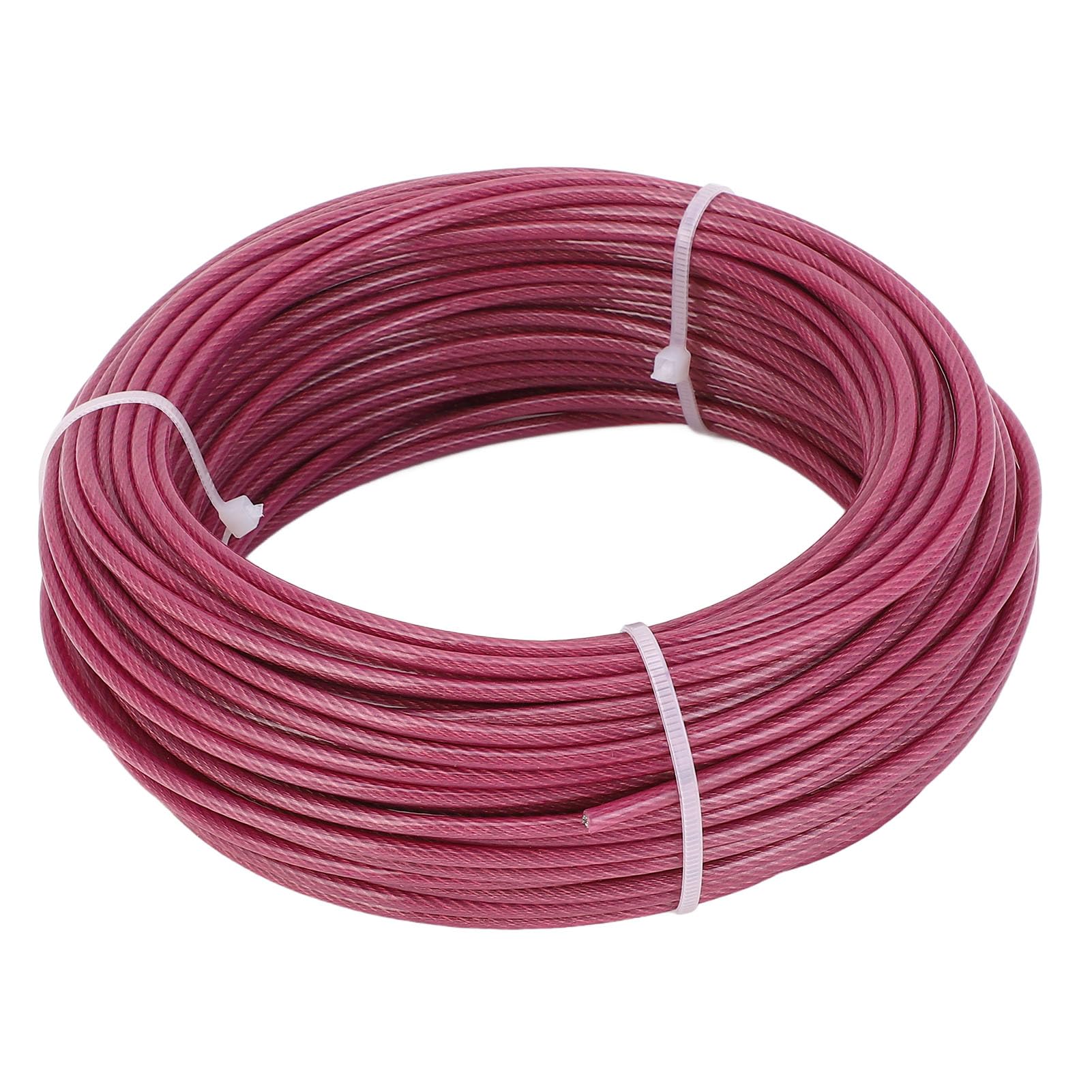 FTVOGUE Kit Traliccio in Cavo D'acciaio Rivestito Viola 100 Piedi 3 Mm con Tenditore a Tenditore Resistente Ai Raggi UV per Piante Rampicanti Vite Vela Ombreggiante