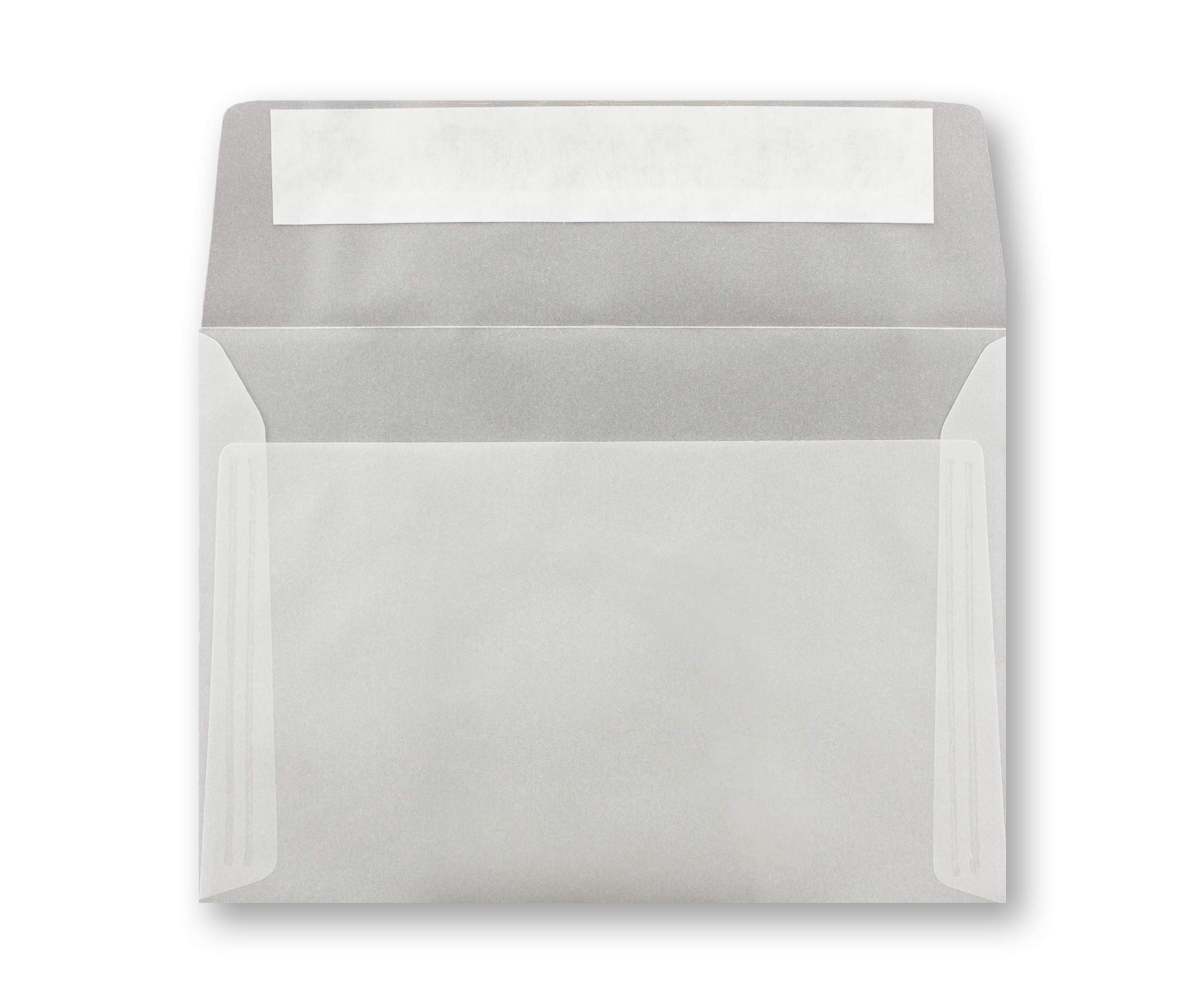 250x buste bianche trasparenti formato DIN C6 11,4 x 16,2 cm - Adesive - Buste senza finestra - Natale, biglietti d'auguri e inviti - Per carta A6 e A4