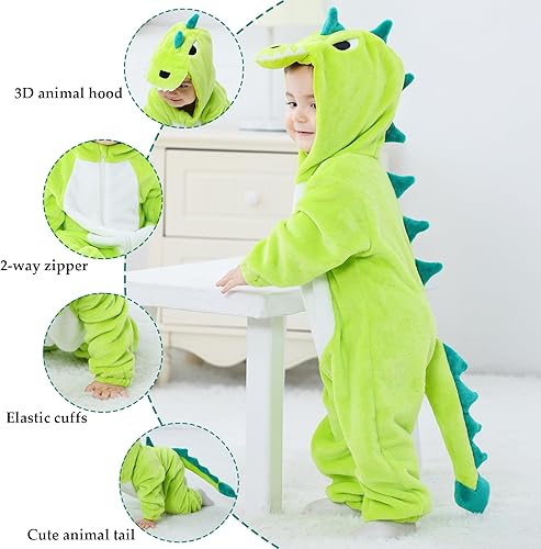 Miniatura 72 de TONWHAR Disfraz unisex de Halloween de animales para bebé y niño pequeño para otoño e invierno