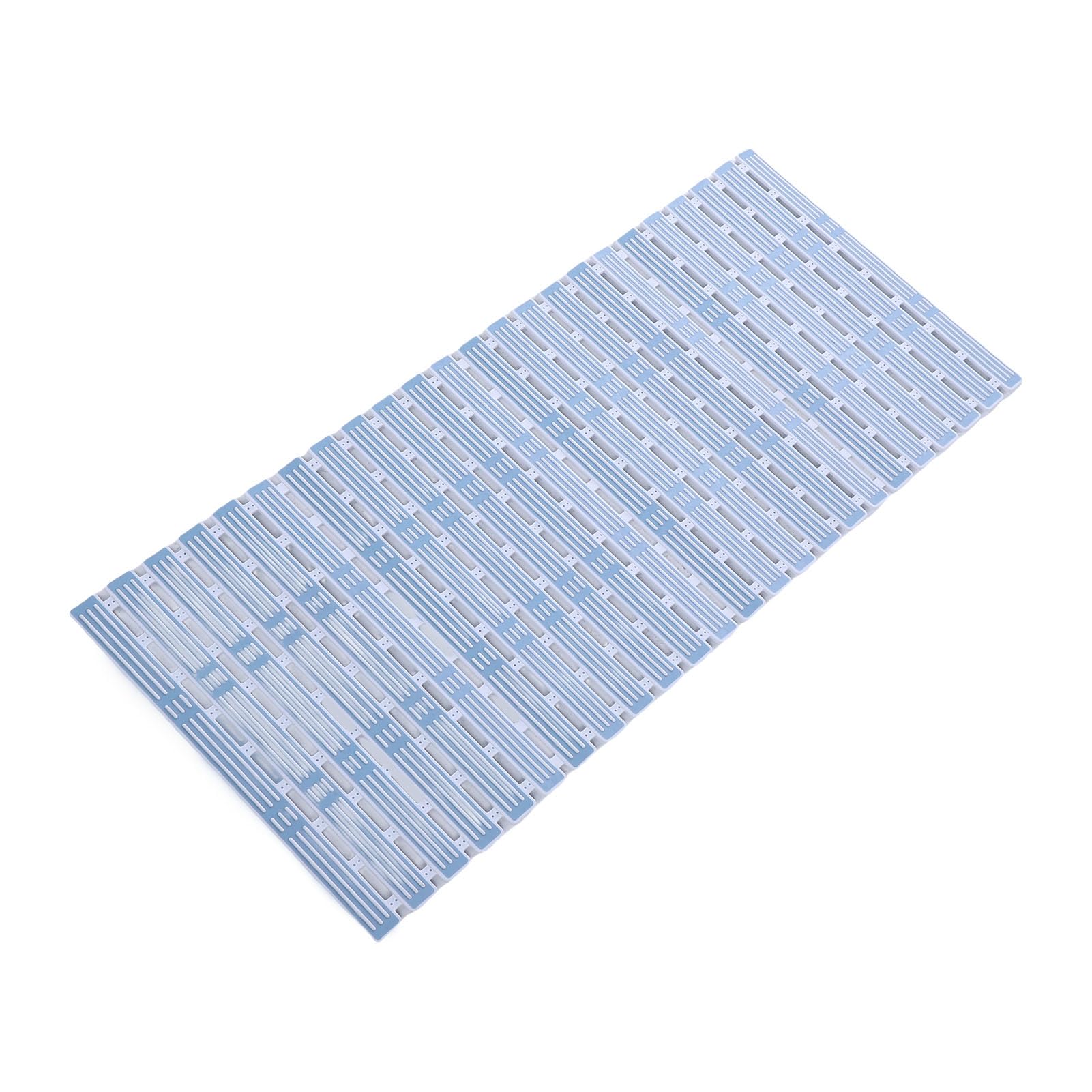 Fyearfly Tappetino doccia Tappetino bagno antiscivolo morbido e confortevole per tappetino di sicurezza per pavimento del bagno con materiale TPE spesso Blu Bianco 40x91 cm