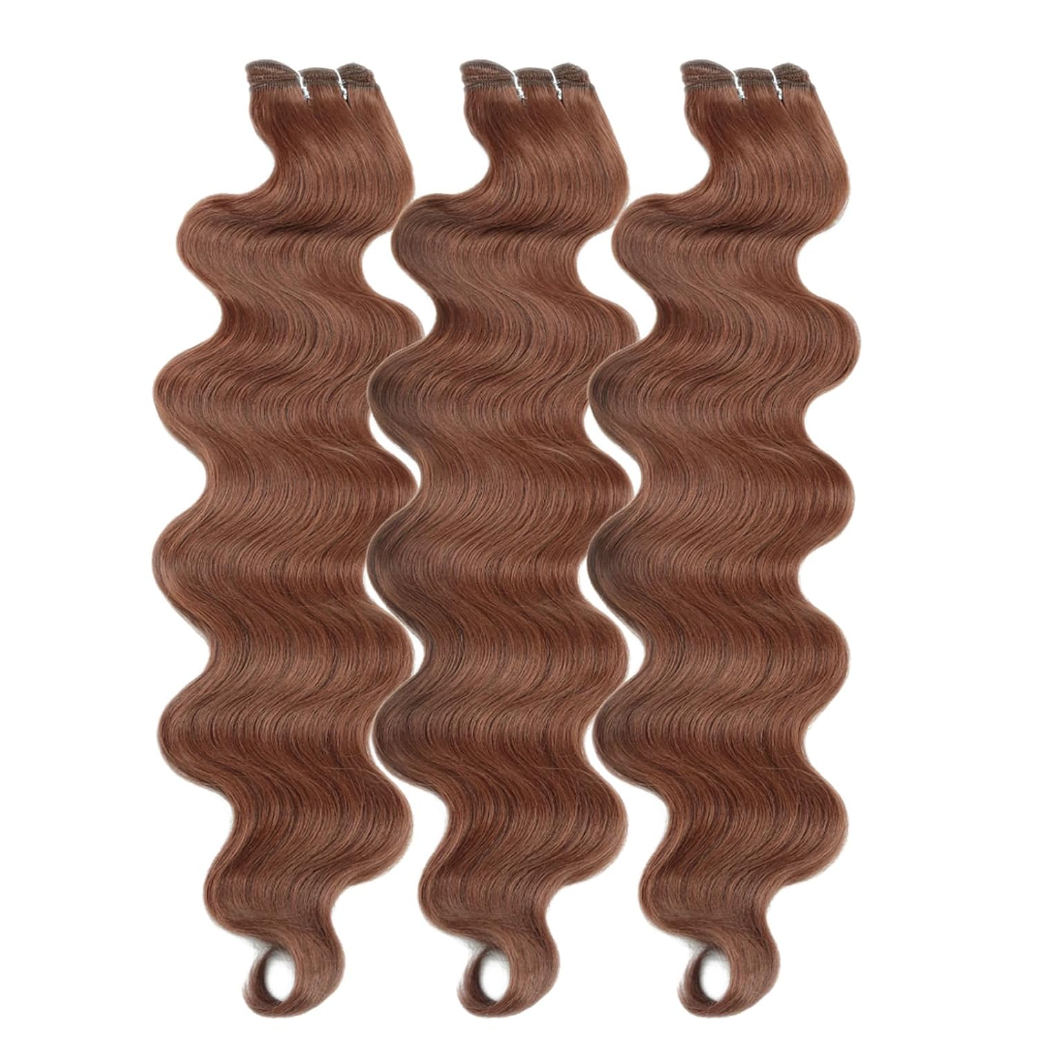 24inch Body Wave Synthetic Weft Hair Bundles Hair Super Long 100g Body Wave Weave Extensions (30#, 24inch(pack of 3))