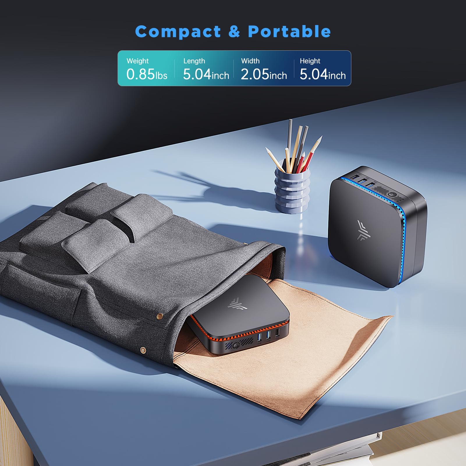 NiPoGi AK1PLUS mini komputer stacjonarny Alder Lake 97 (do 3,6 GHz