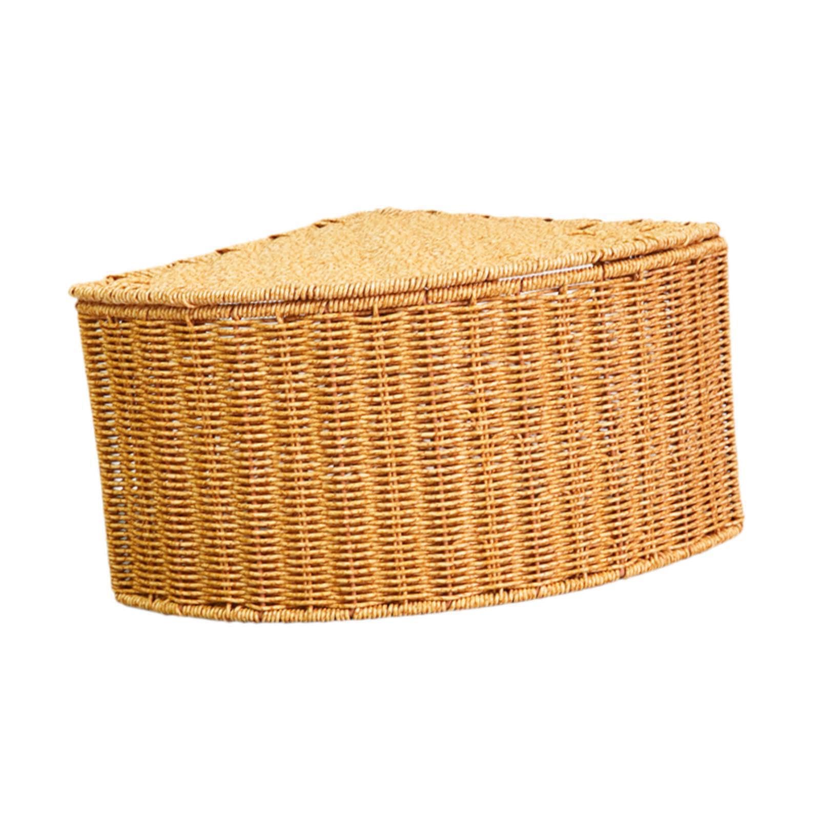YIXANNX Unique Corner Sundries Storage Basket Woven Organizer Keeping Clothes Toys And Essentials Organized Providing Stylish And Practical Solution For