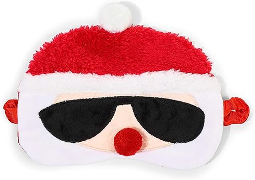 Miniatura 3 de Glamlily Máscara para dormir de Papá Noel (7.5 x 6 pulgadas, 2 unidades)