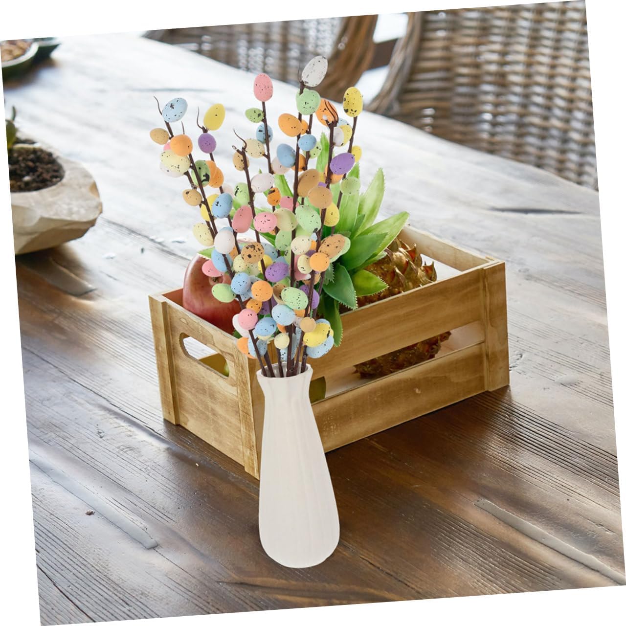 5pcs Artificial Easter Twig Branches Decorative Picks for Floral Arrangements Wreaths and Home Decor for Easter Birthdays and Holiday Events