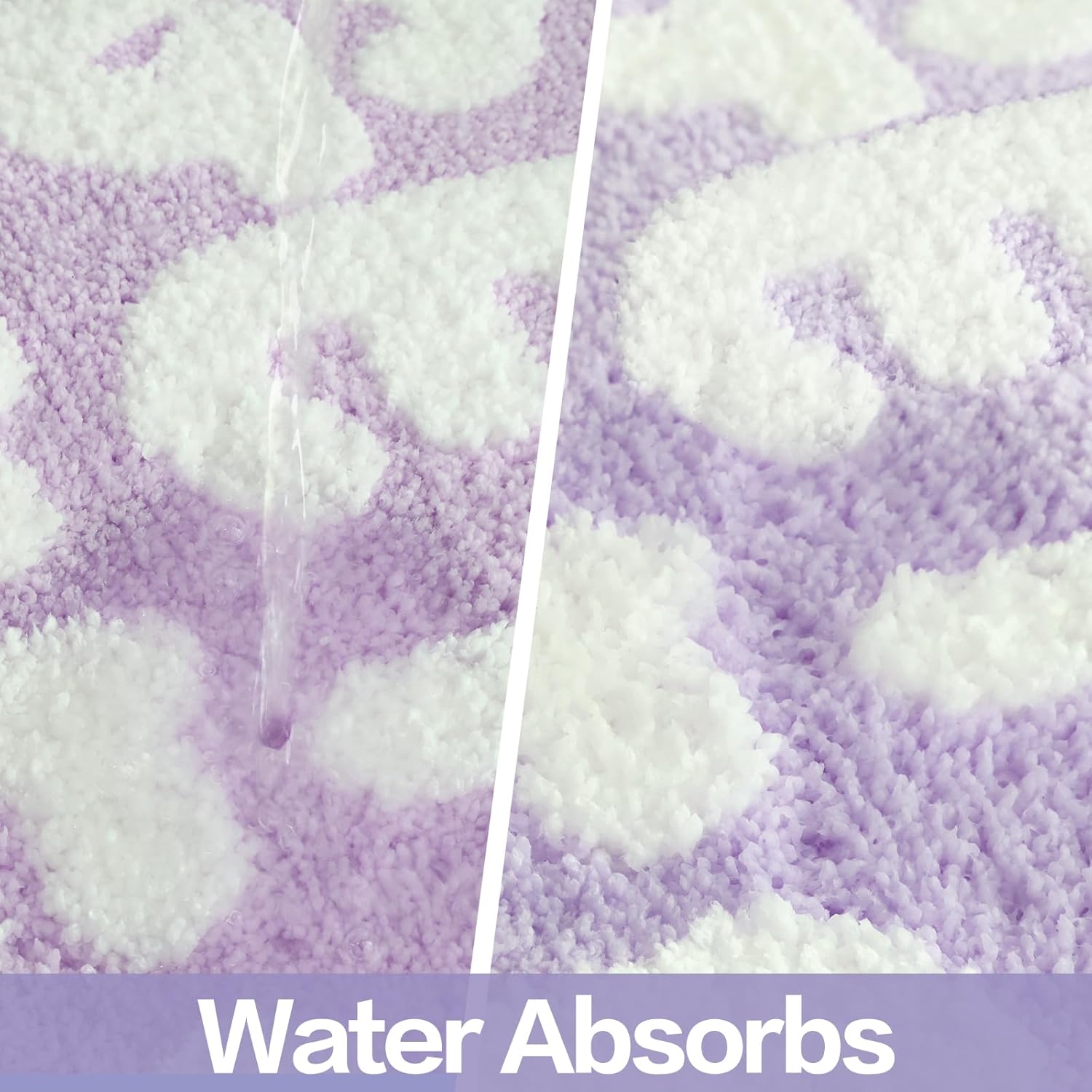 Get Naked Bath Mat, Cute Bath Rugs for Bathroom Mat, rregular Non Slip Shower Floor MatUltra Soft Mat Funny Bathroom Decor (Purple)