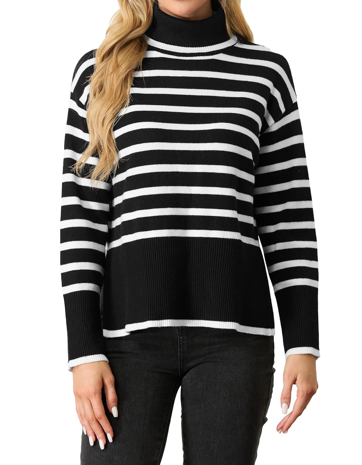 IWOLLENCE 2025 Winter Fall Turtleneck Sweater High Neck Long Sleeve Sweaters Pullover Outfit