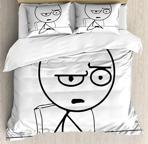 Miniatura 305 de Ambesonne Juego de funda de edredón de baloncesto, silueta de jugador de baloncesto, promoción de campeonato de competencia de atleta, juego de ropa