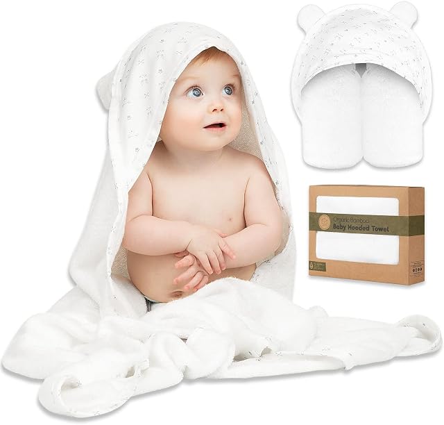 KeaBabies Baby Hooded Towel - Bamboo Baby Towel Organic Bamboo Towel - Infant Towels - Large Bamboo Hooded Towel - Baby Bath Towels with Hood for Girls, Babies, Newborn Boys, Toddler (KeaStory)