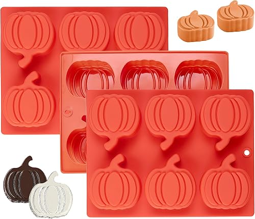 Kürbis-Eisform, 3 Stück, Kürbisform, Eiswürfelform, Silikon, Schokolade, Süßigke