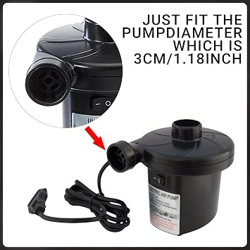 3 Sets Air Pump Nozzles Replacement, 3 Sizes, Black