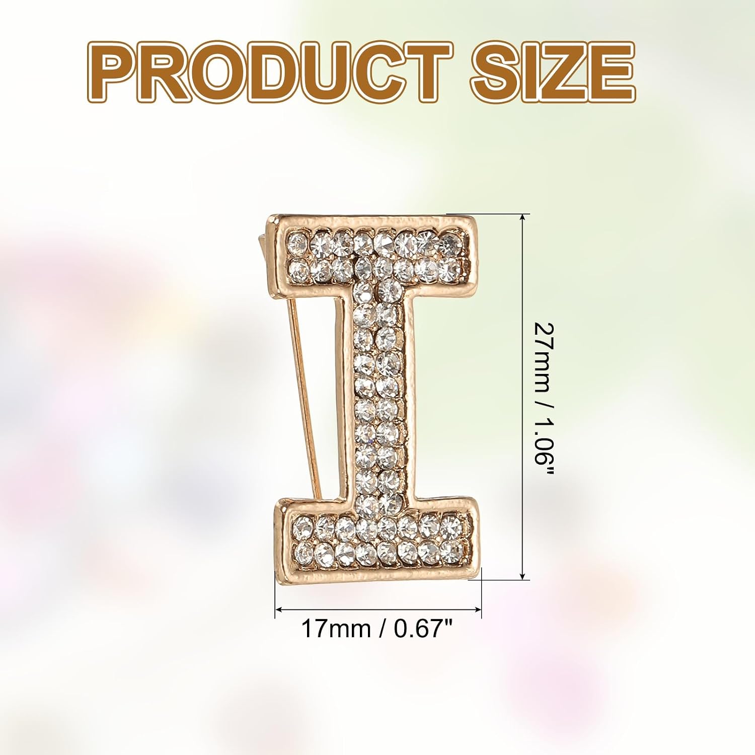PATIKIL Initial Letter Brooch Pin, Letter Rhinestone Brooches and Pins for Women Men for Jewelry Gifts Crafts Clothing