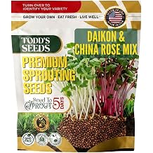 Todds Seeds Daikon & China Rose Radish Sprout Seed Mix, 1/2 lb