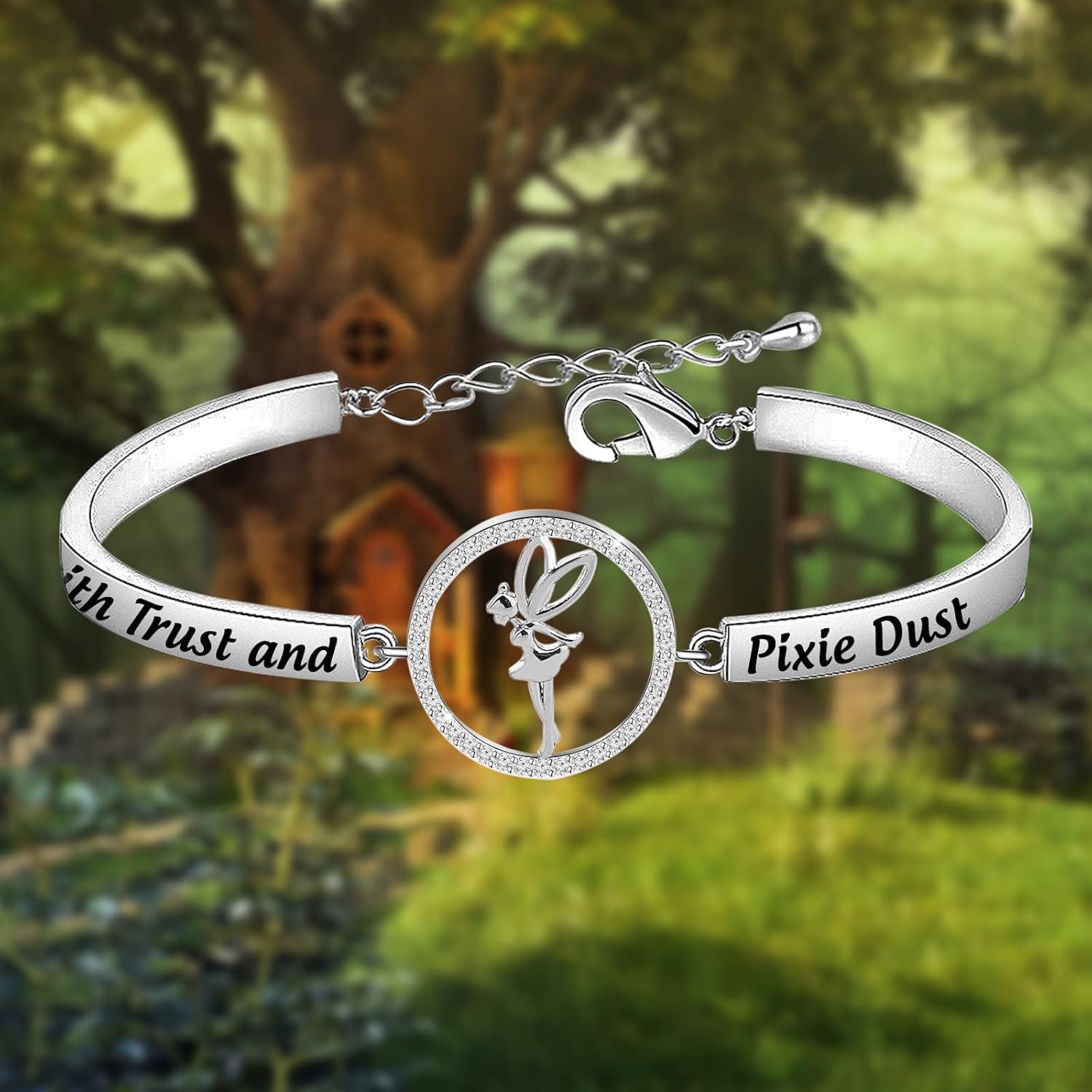 FUSTMW Fairy Bracelet Fairy Angel Wings Jewelry Gifts for Princess Women