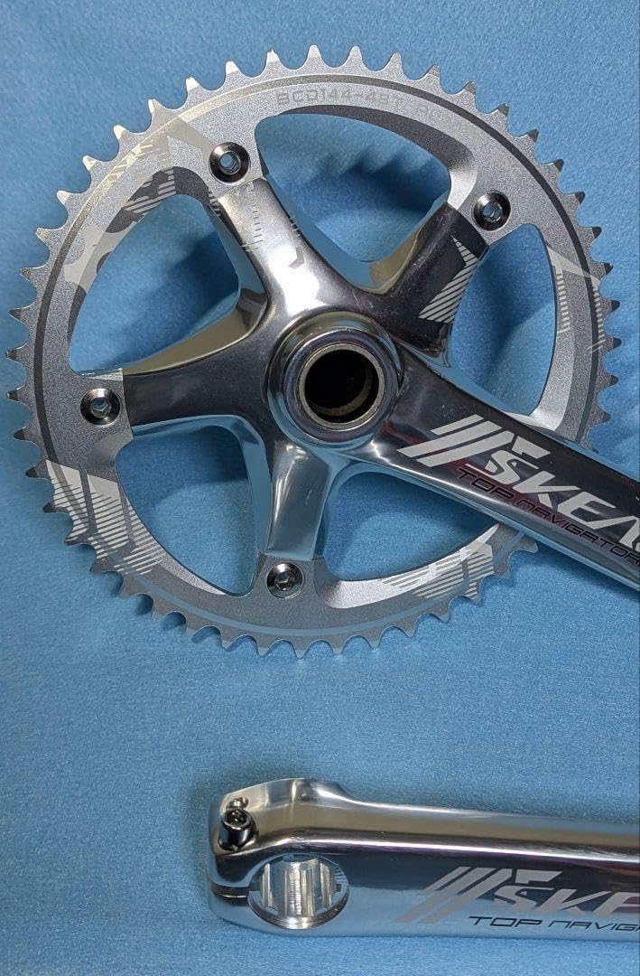 SKEACE ピスト用クランクセット 165mm 48T BB付属 シルバー SKEACE ピスト用クランクセット 165mm 48T BB付属 シルバー