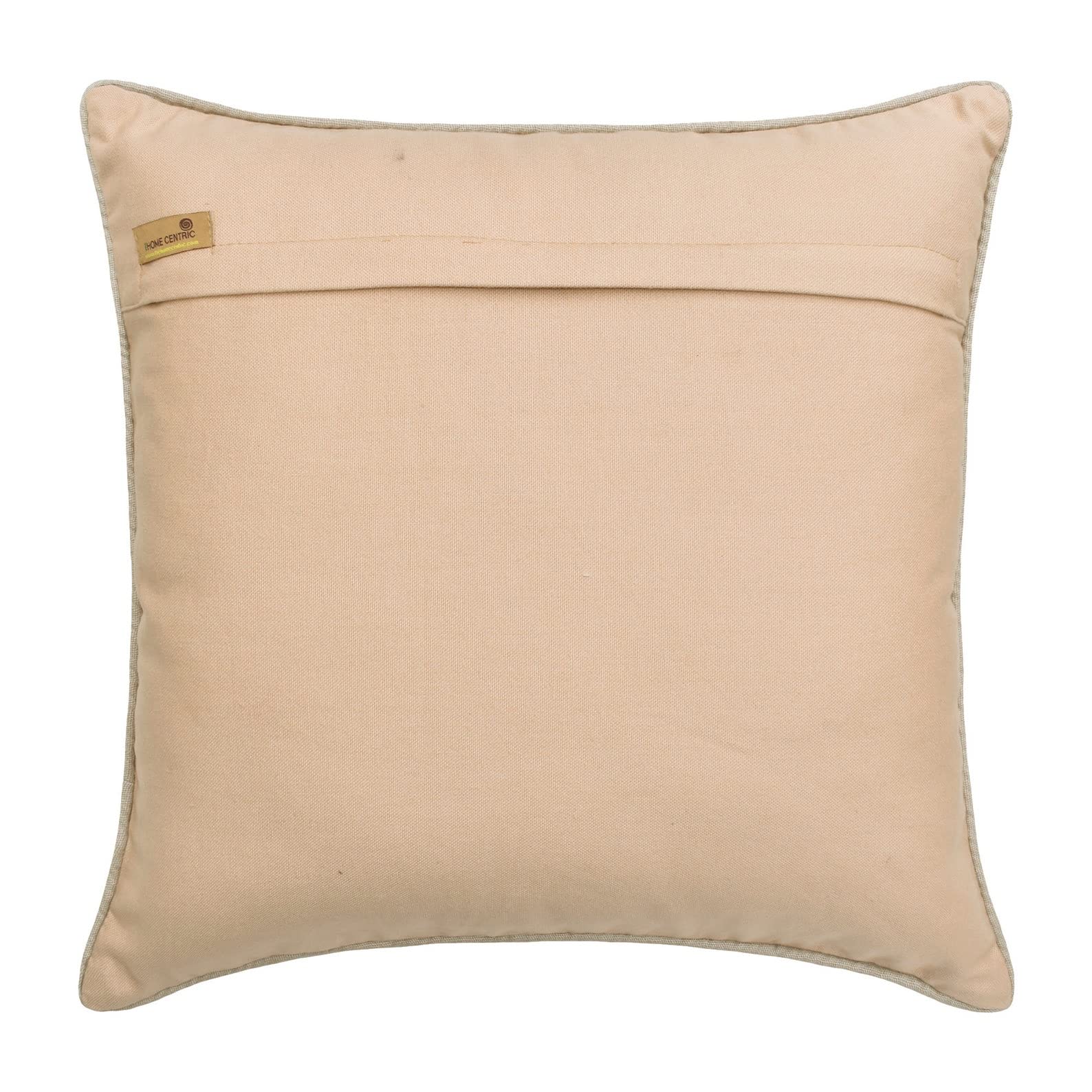 The HomeCentric Federa Cuscino 40x40 Cm In Tela Ruvida Blu E Beige - Strisce Contemporanee