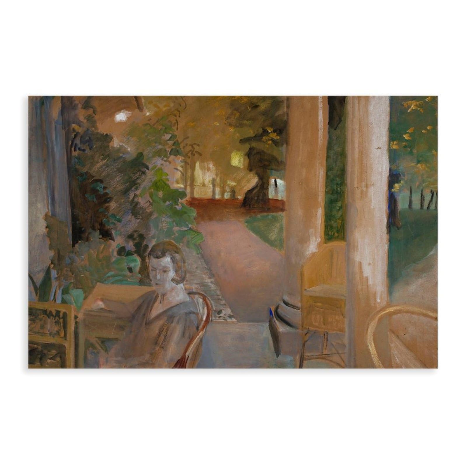 YWTJAX On The Veranda Canvas Poster for Bedroom Decor Gift
