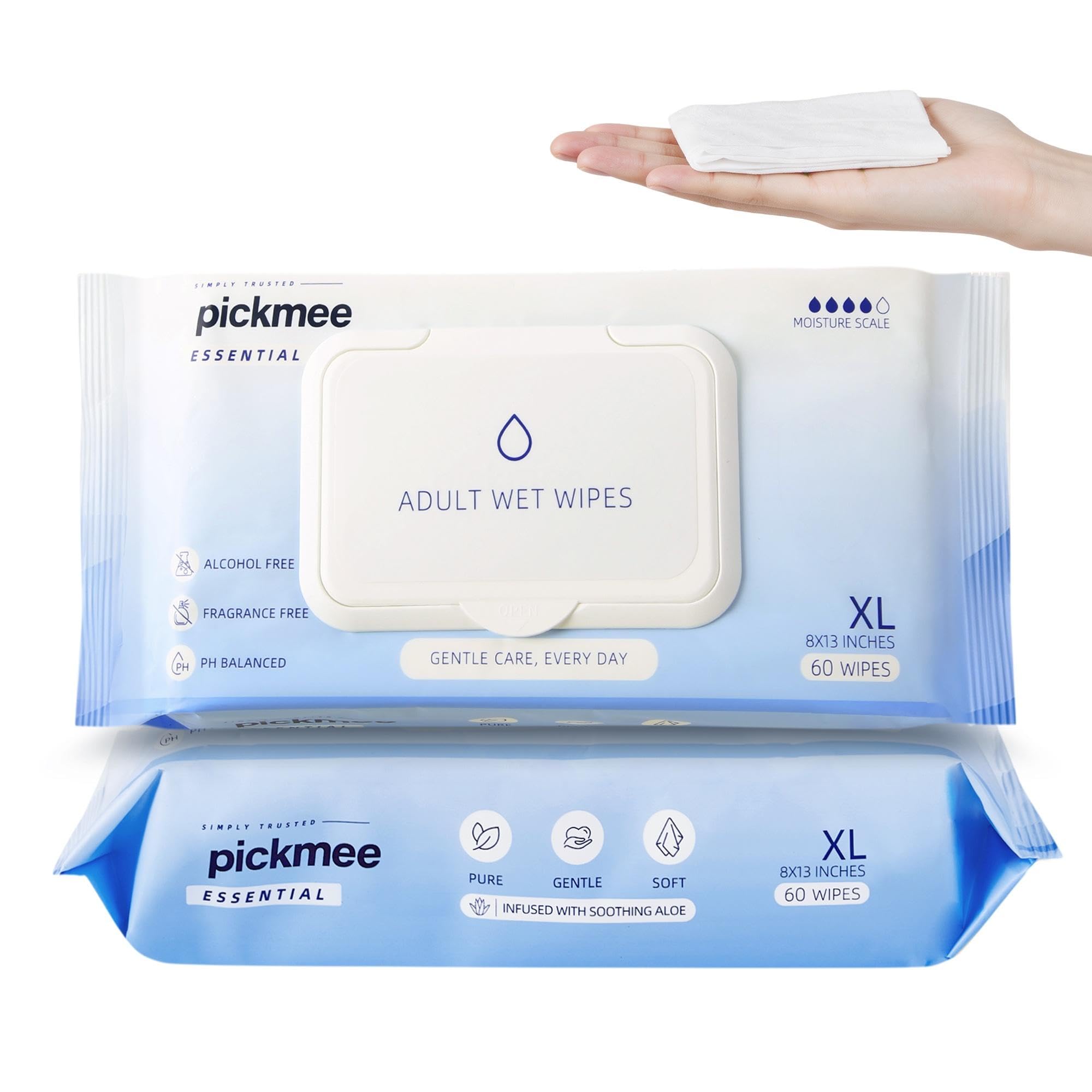 Feuchttücher Erwachsene extra dick 20x33 cm, 9er Pack 540 Stück