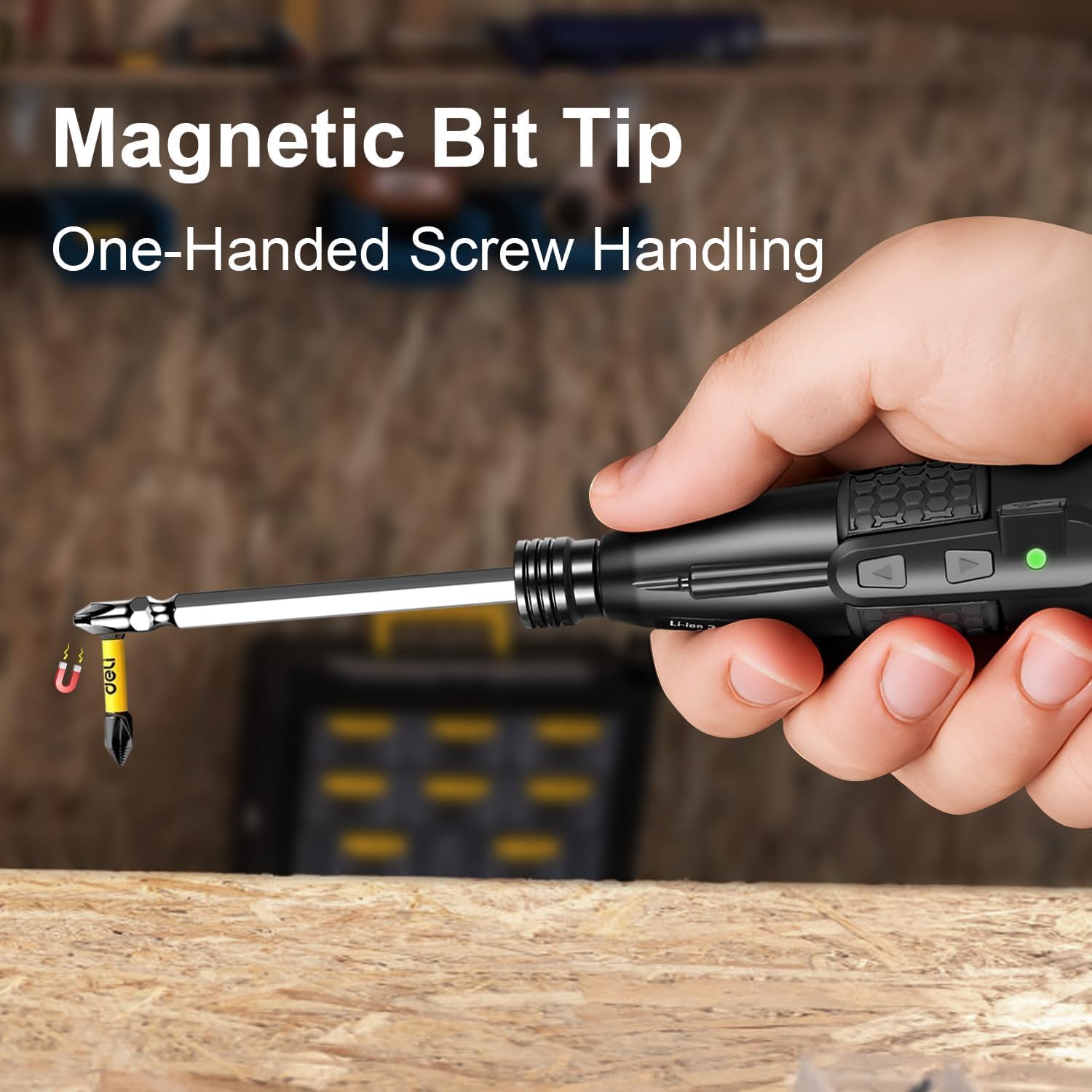 3.6V Cordless Electric Screwdriver - 3.5Nm Torque & Rust-Proof Bits, 2-in-1 Manual/Auto with LED Light, 1800mAh USB-C, 0.44lb for Furniture/Electronics (Black)