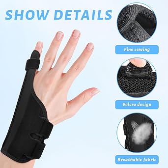 Pinky Finger Splints, Trigger Finger Splints for Little Finger, Pinky Support Brace for Right & Left Hand, Wrist and Pinky Fracture Finger Stabilizer for Arthritis, Injury, Tendonitis, Broken