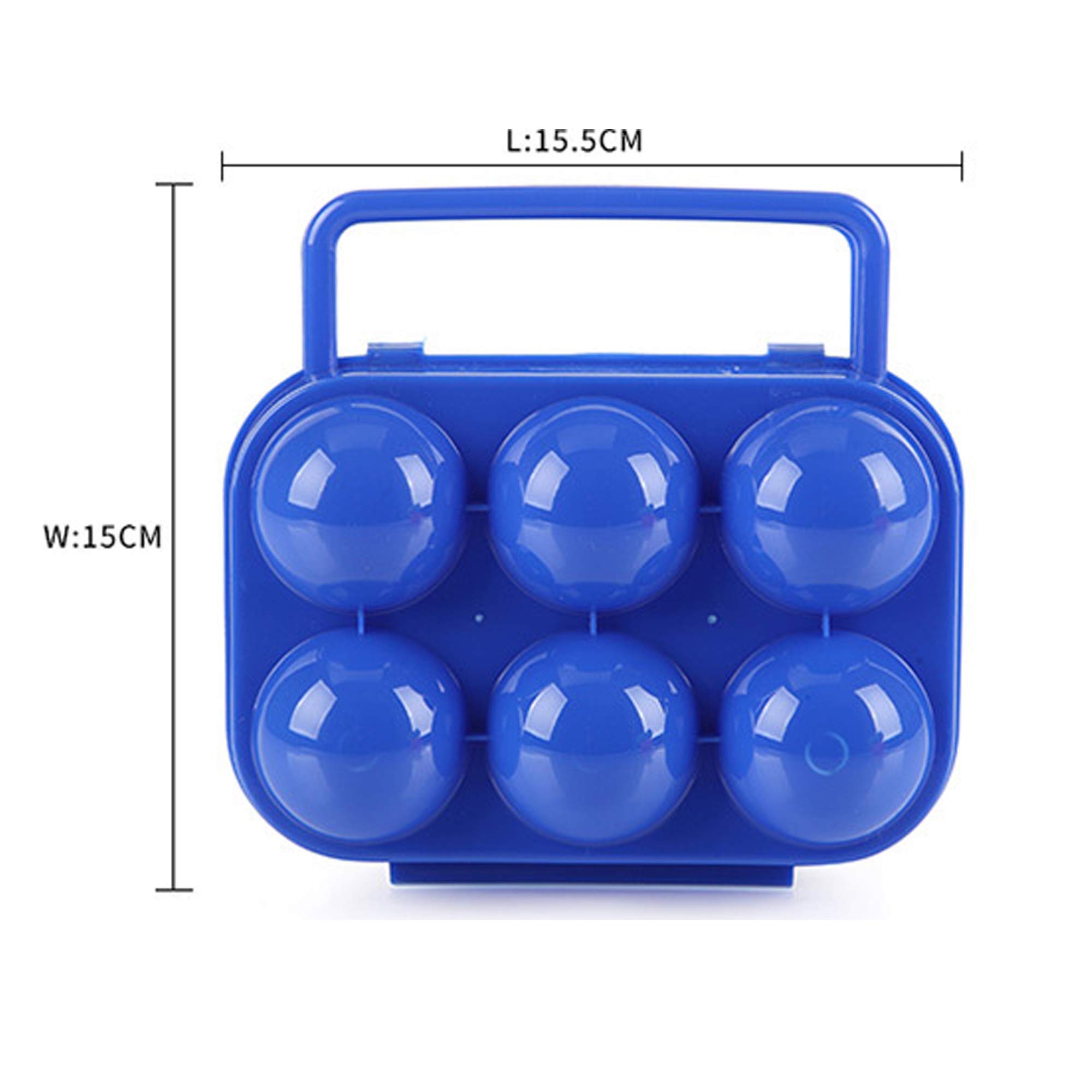 Boite à Oeufs Pliable 6 Compartiments - Rangement Oeufs Portable Pour Cuisine, Camping - Plastique Sans BPA (Orange)