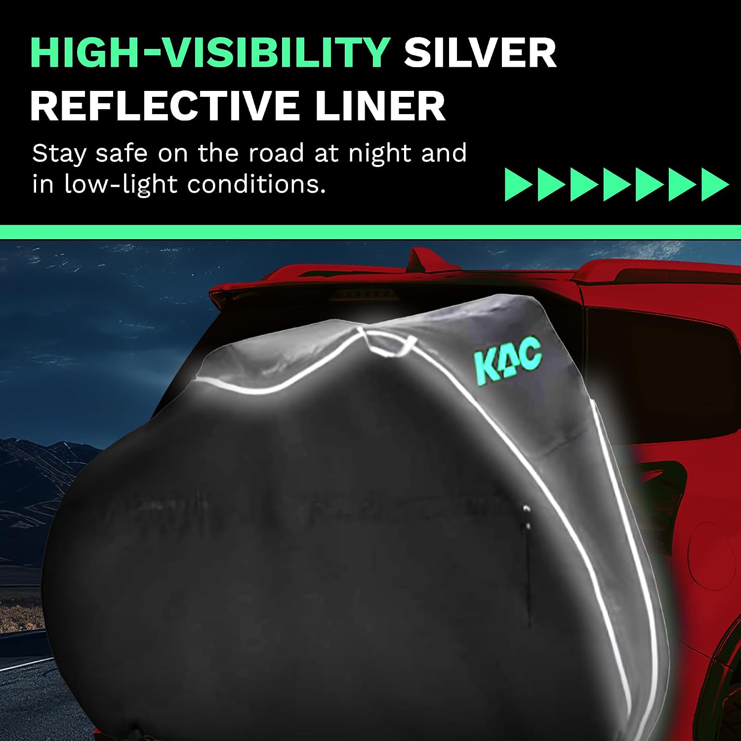 KAC Bike Cover for Transport On Rack - 600D Heavy Duty Bicycle Covers image 5