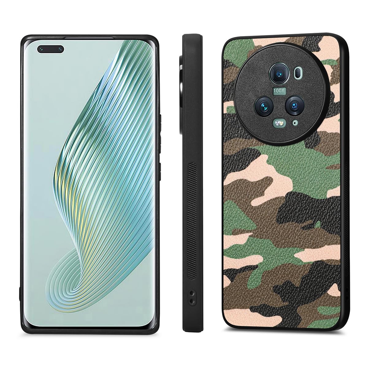 Custodia Per Honor Magic 5 Pro, Cover Mimetica Antiurto (2 In 1) - Giallo, TPU+PC+Pelle PU, Ultra Sottile
