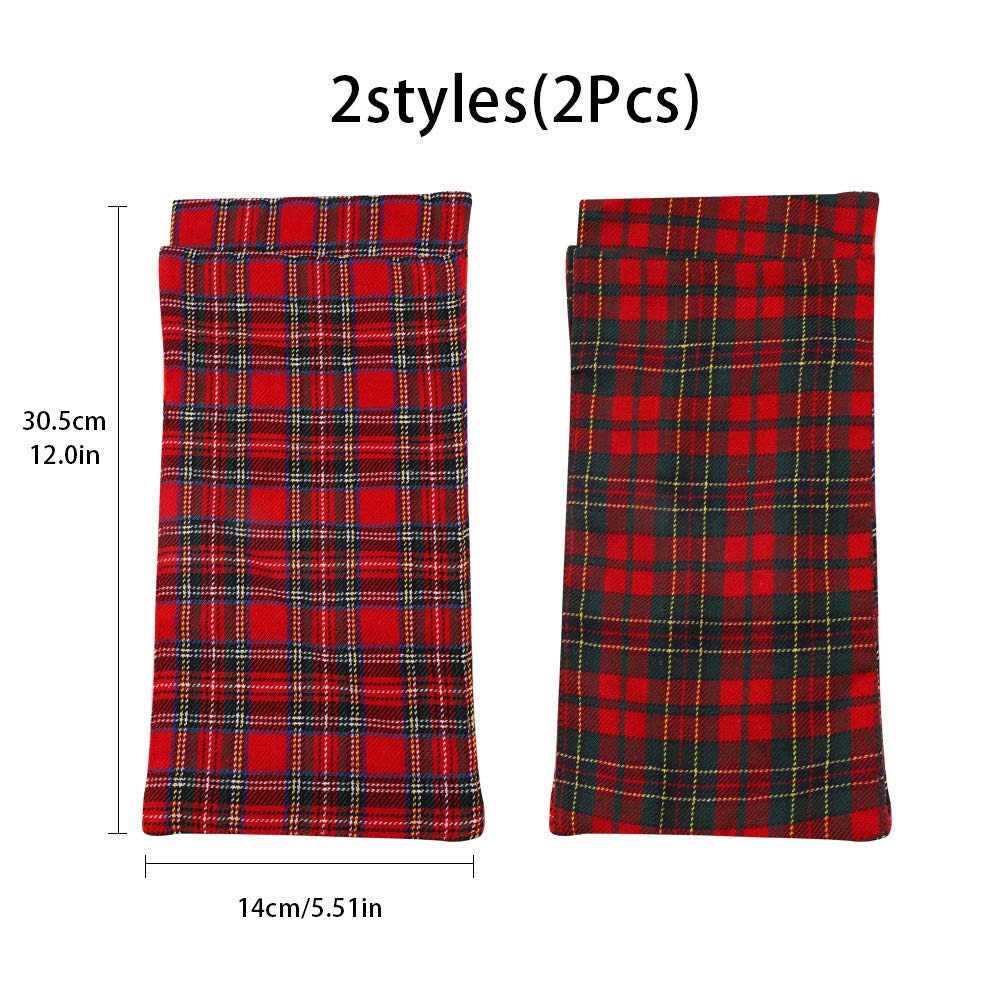Saco de dormir elfo,paquete de 2 saco de dormir a cuadros rojos de 5,51x12 pulgadas para muñeco de duende,duendes que se comportan mal accesorios decoraciones de muñeco de Navidad,muñeca no incluida