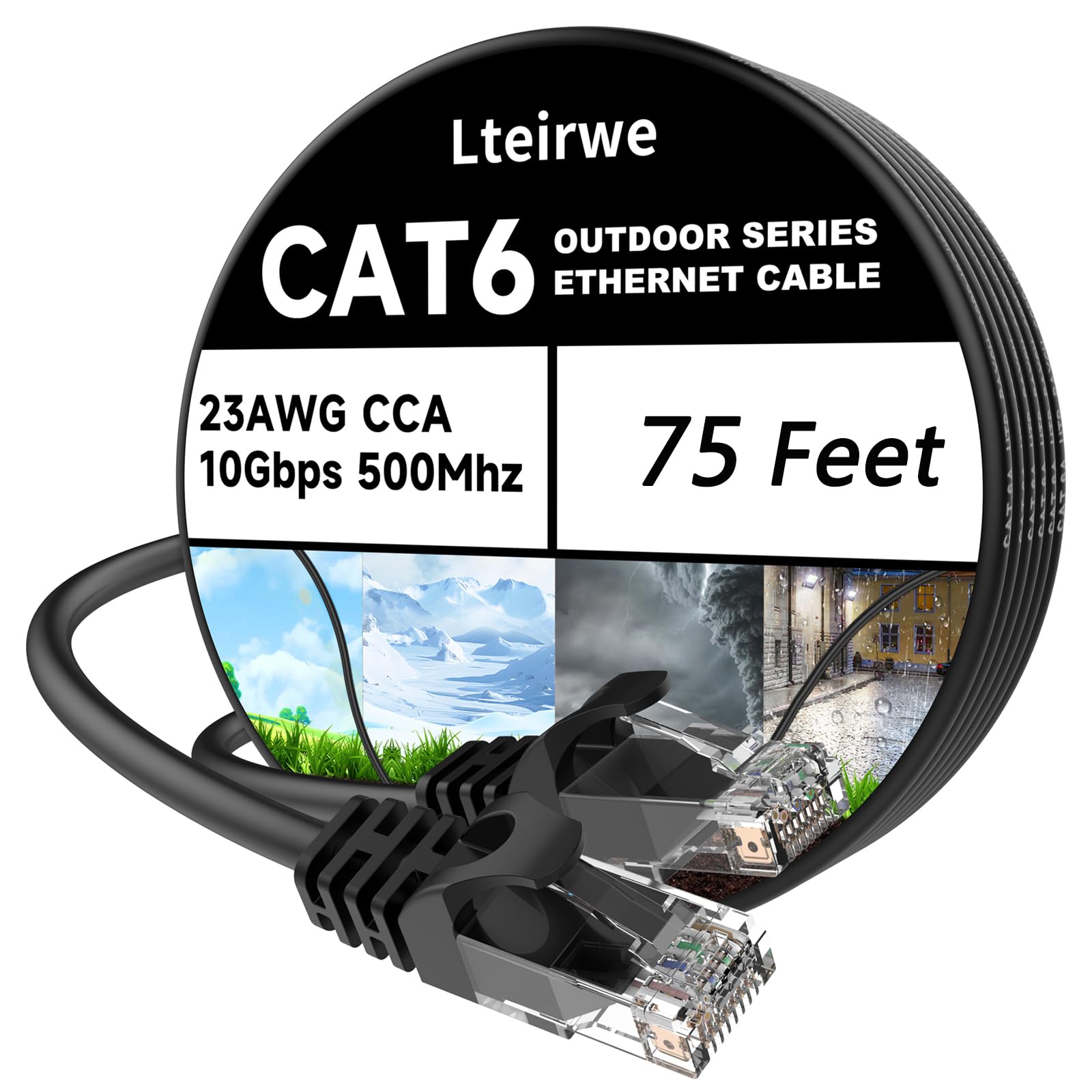 Kabel Ethernet CAT6 23 AWG 500 MHz 10 Gb/s, szybsza niż kabel Ethernet Cat 5e/Cat 5. Szeroko stosowany w komputerach, komputerach