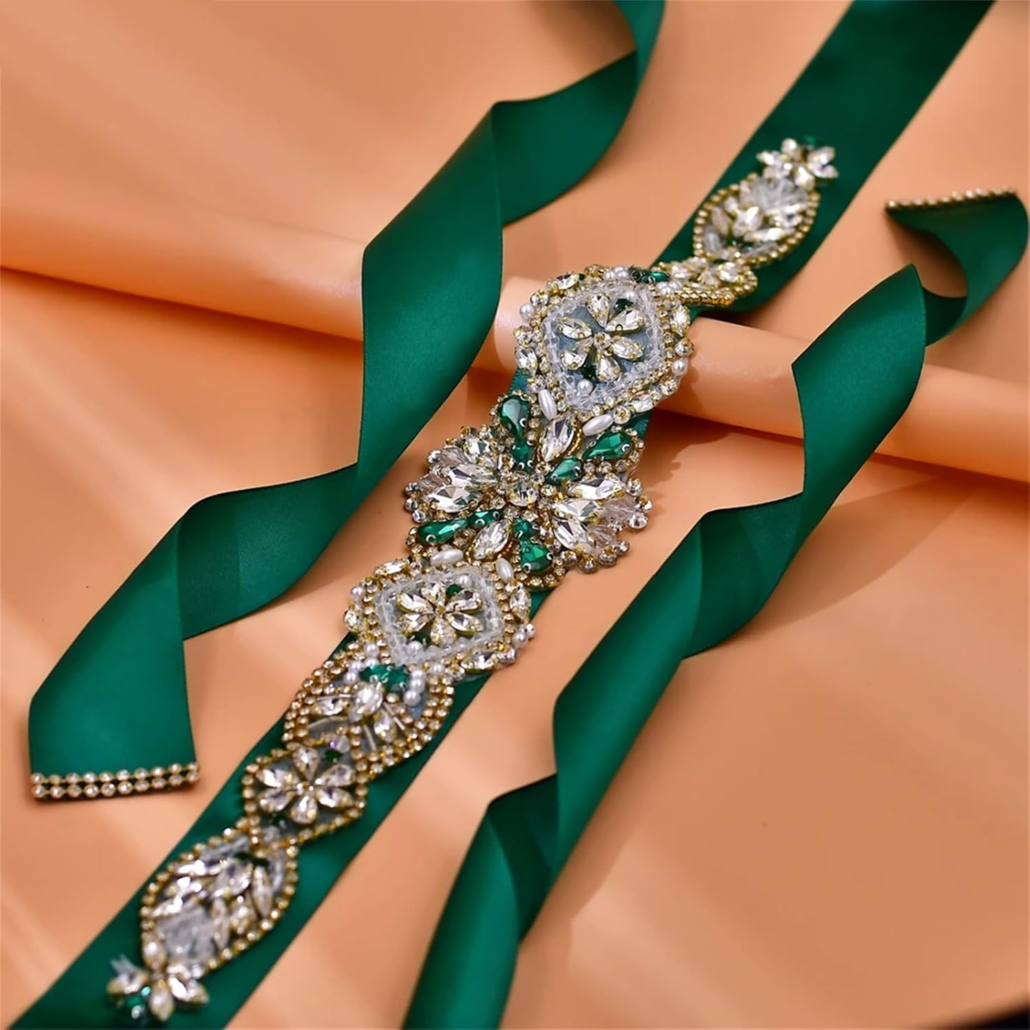 Women’S Bridal Dress Belt With Crystal Stone Rhinestone Applique A Handmade Jewel Sash For Wedding Party Gowns