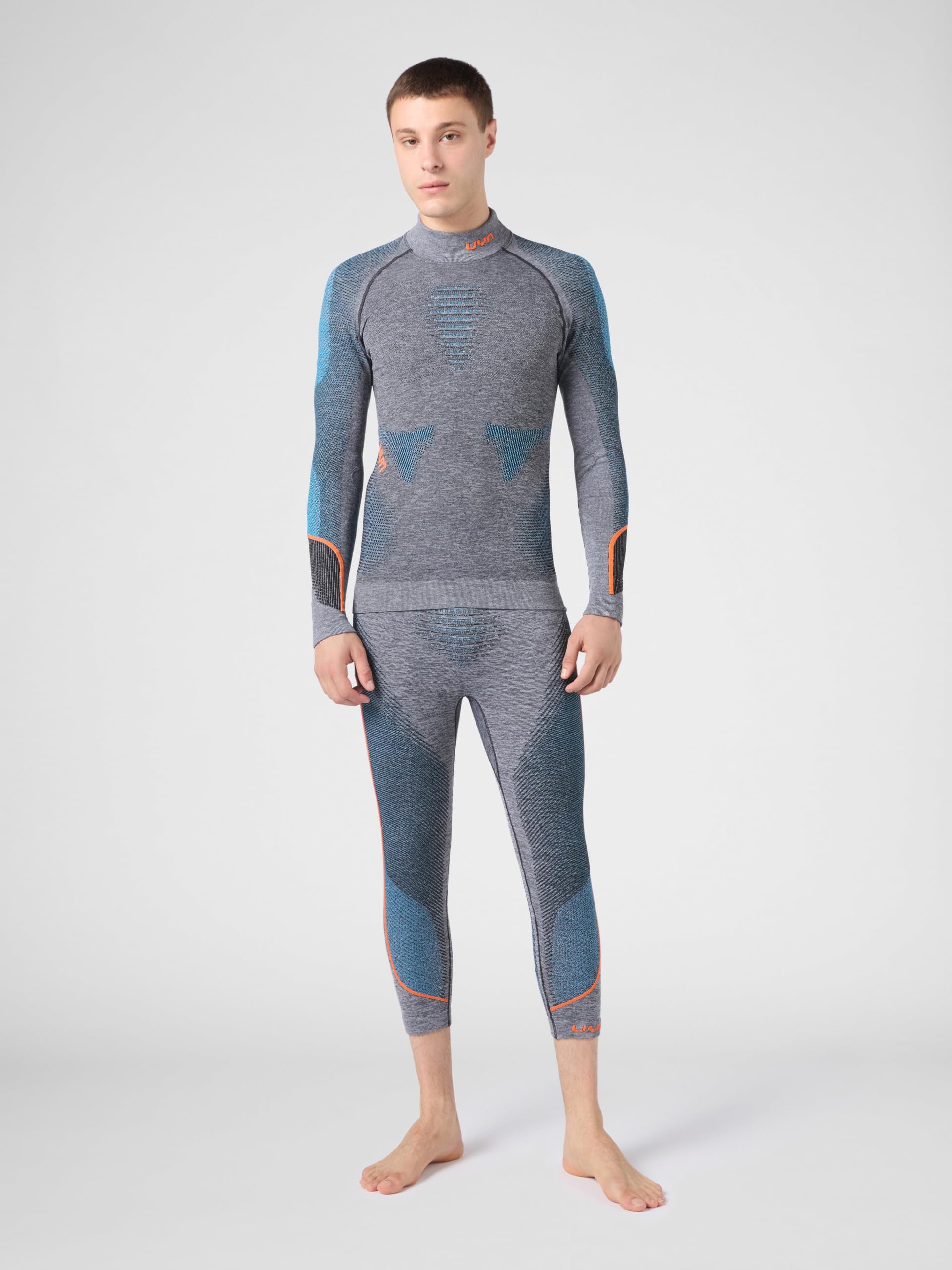 UYN Man Ambityon UW Shirt LG_SL. Melange Turtleneck Uyn Ambityon Maglia Intima Dolcevita Manica Lunga da Uomo Melange Uomo (Pacco da 1)