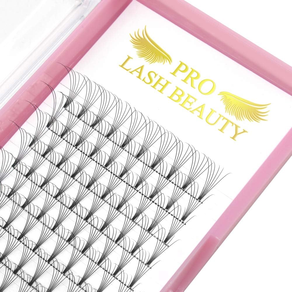 Pre Made Fan Eyelash Extensions 6D-C-0.10-13mm Short Stem Premade Fans Eyelash Extension Pre Fanned Russian Volume Lashes 0.07 0.10 Lash Extensions (6D-C-0.10-13)