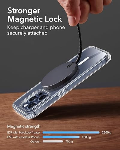 Miniatura 4 de ESR Cargador Magsafe, almohadilla de carga para iPhone, cargador inalámbrico iPhone compatible con iPhone serie 15141312, Airpods Pro, almohadilla