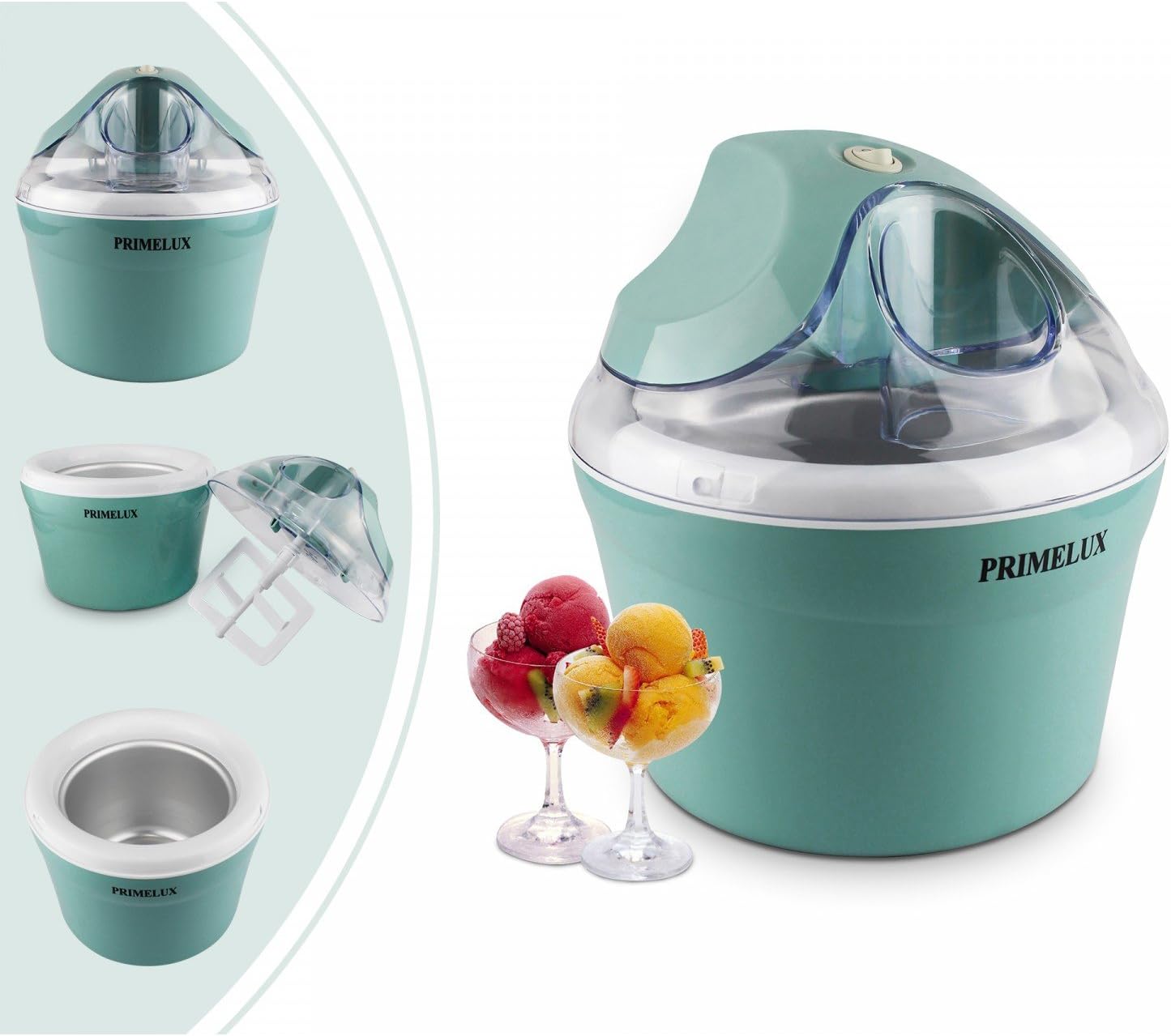 Leogreen - Frozen Yogurt Machine, Ice Cream Maker, Blue, Material: PP