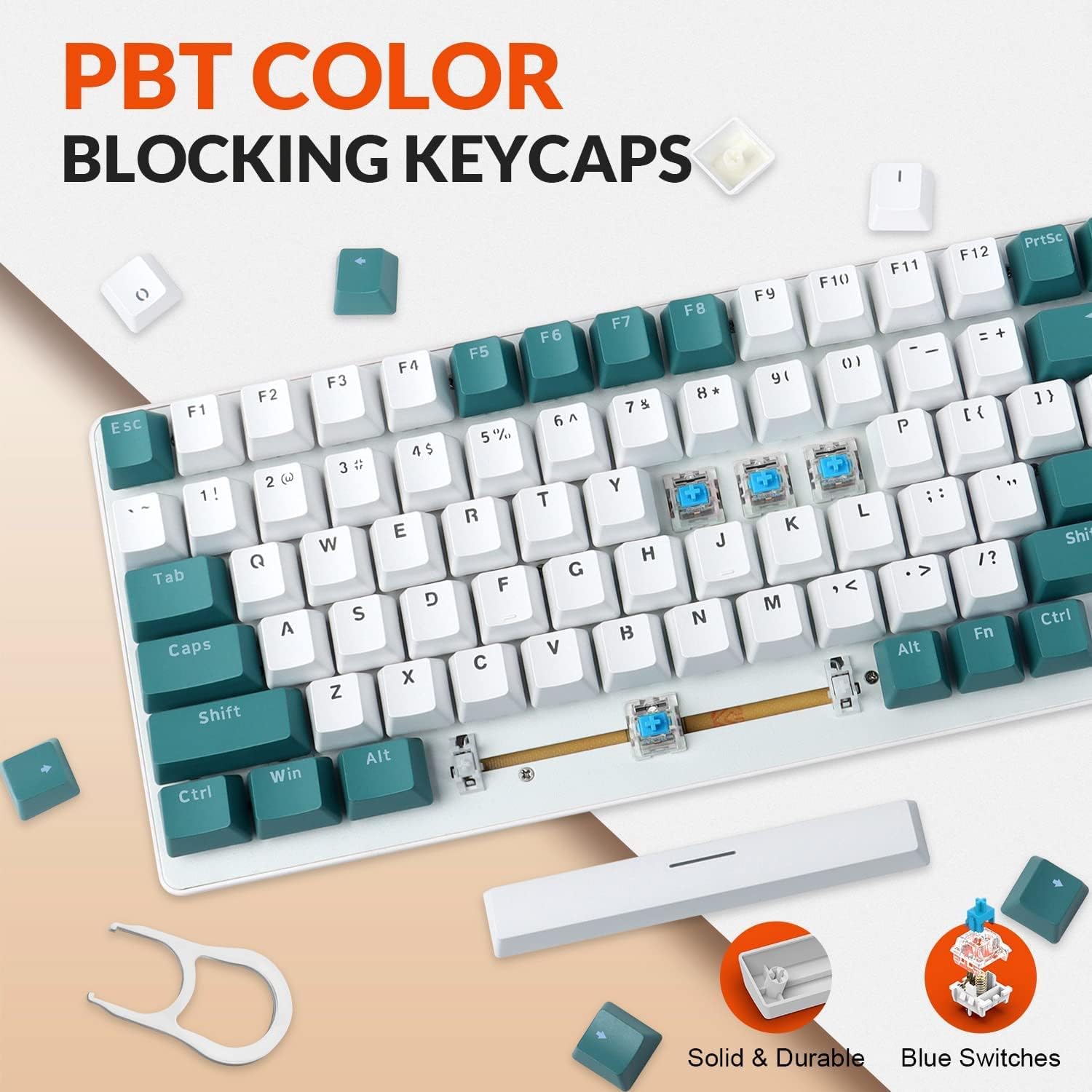AJAZZ K3 Keyboard PBT Color Blocking Keycaps
