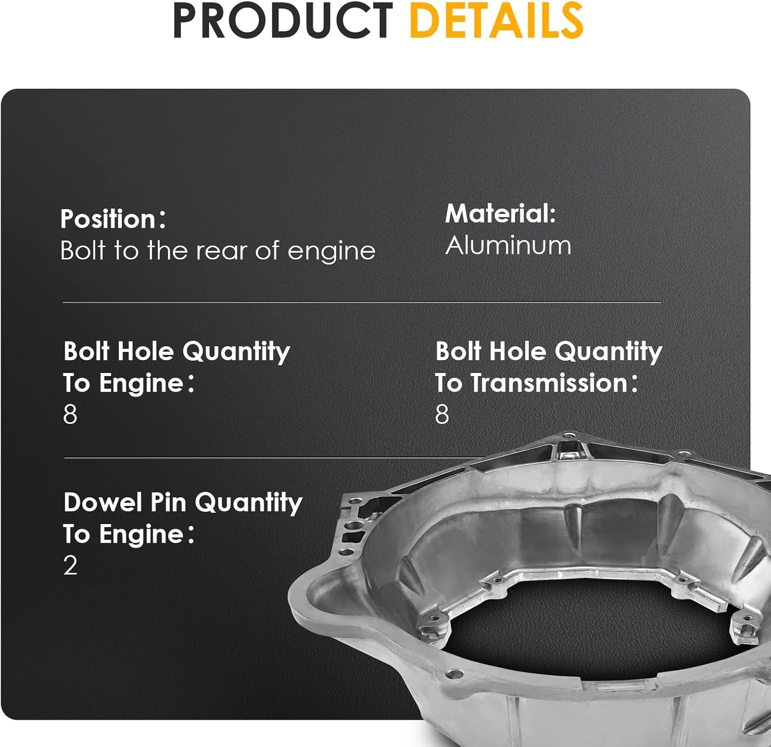 A-Premium Manual Transmission Bellhousing Clutch Housing Compatible with Chevrolet Camaro Pontiac Firebird 1998-2002 V8 5.7L