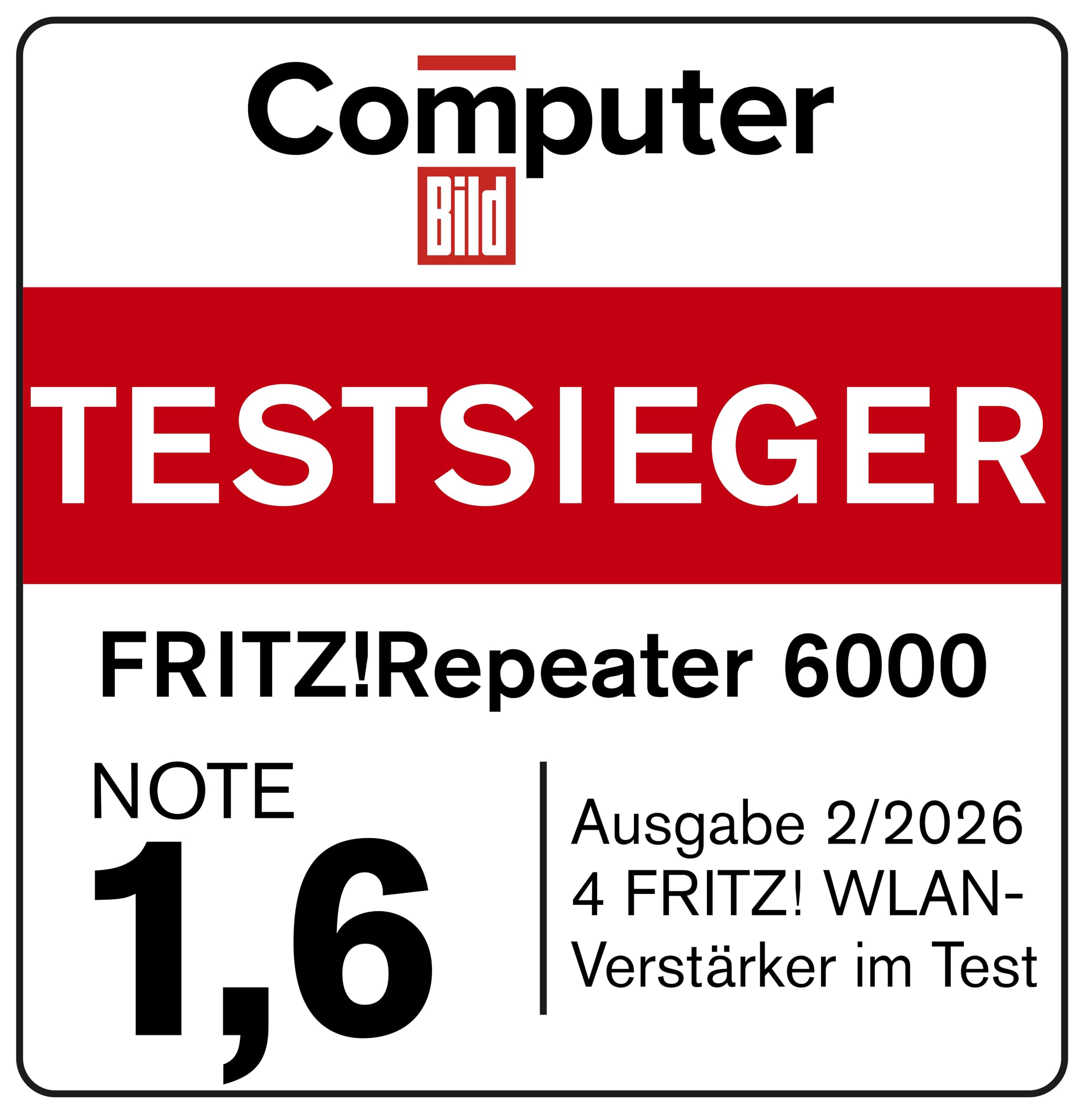 Repeater Fritz! 6000 Rosso, Bianco (avm Fritz! Repeater 6000 - WifI-R?kkev)