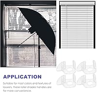 Vista 9 de DOITOOL Paquete de 4 manijas de persiana sin cordón, transparentes, compatibles con persianas celulares y enrollables, fácil instalación, 2.24 x