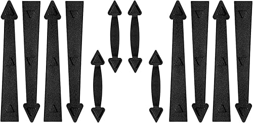 skysen Kit de herrajes magnéticos decorativos para puerta de garaje, manijas de imitación decorativas, color negro (cxckls-2 unidades)