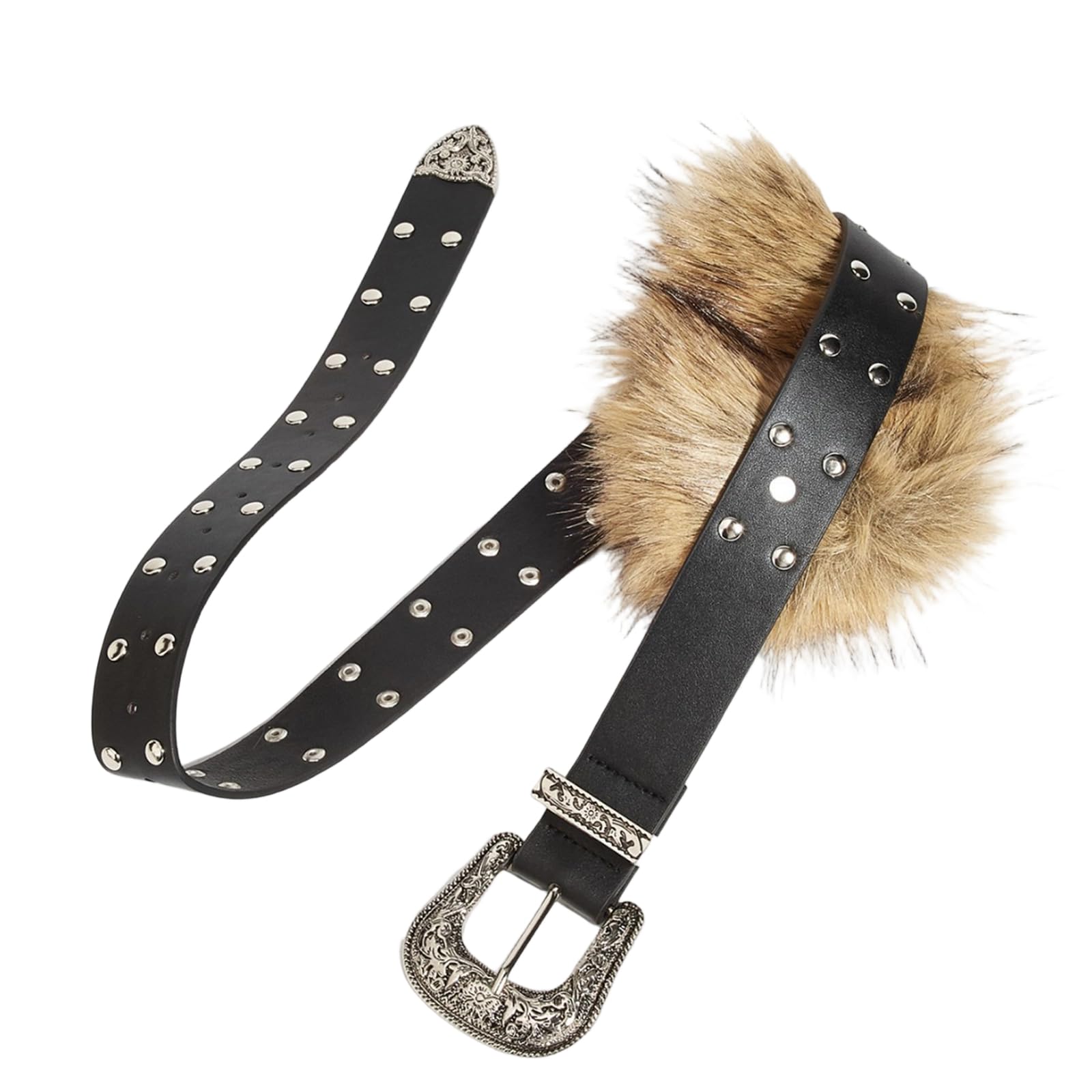 Elegante cinturón de piel sintética con ribete sintético Cintura ajustable con hebilla para fiestas o atuendos casuales. Cinturón moderno de piel sintética