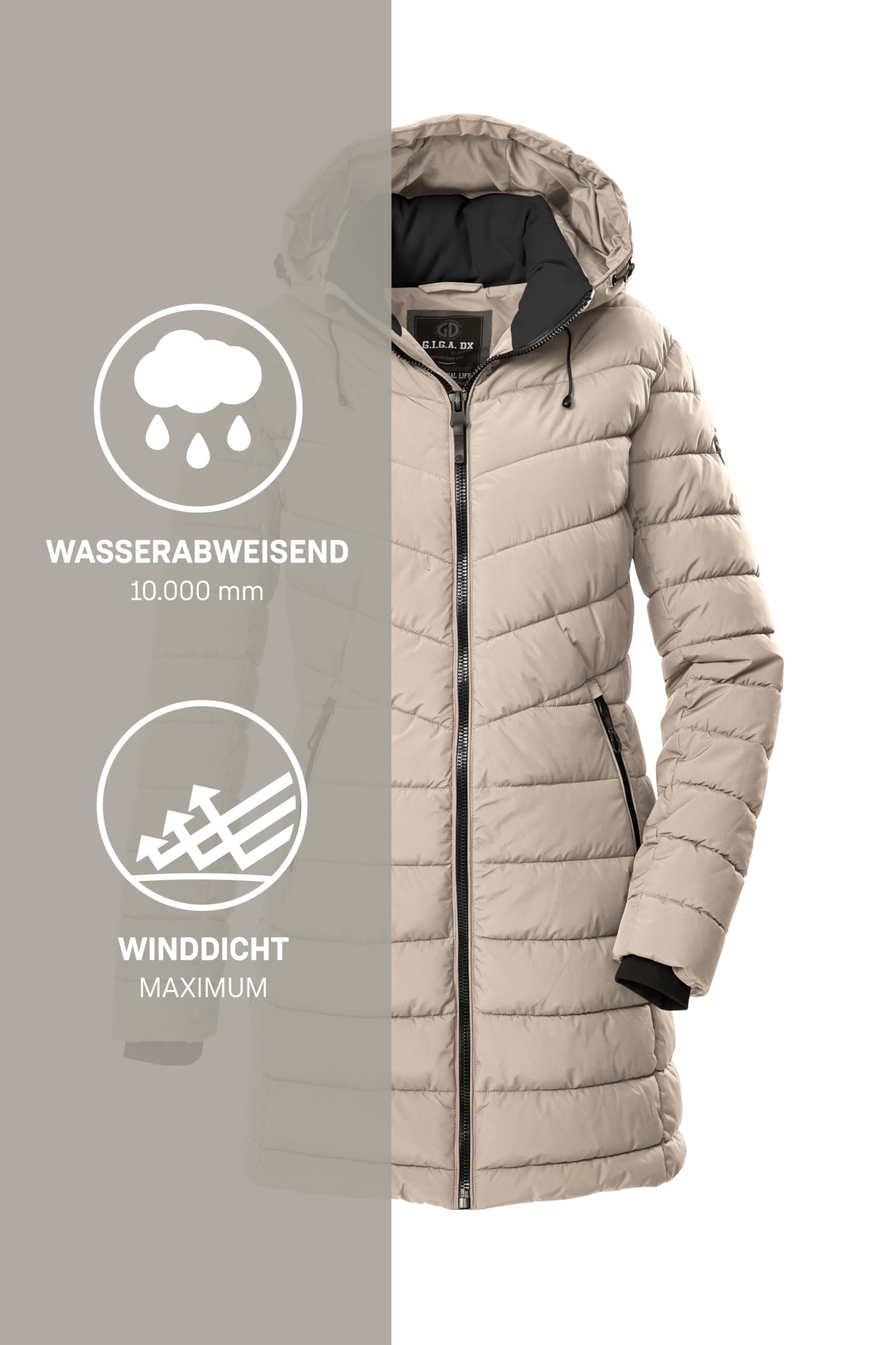 G.I.G.A. DX Gw 74 Wmn Qltd Prk Parka acolchada/parka funcional con aspecto de plumón y capucha con cremallera Mujer