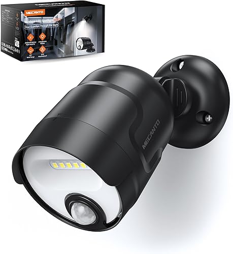 Miniatura 1 de Luz con sensor de movimiento a pilas para exteriores, recargable de 4000 mAh, 600 lúmenes, 2 modos (anochecer a amanecerautomóvil), luz inalámbrica