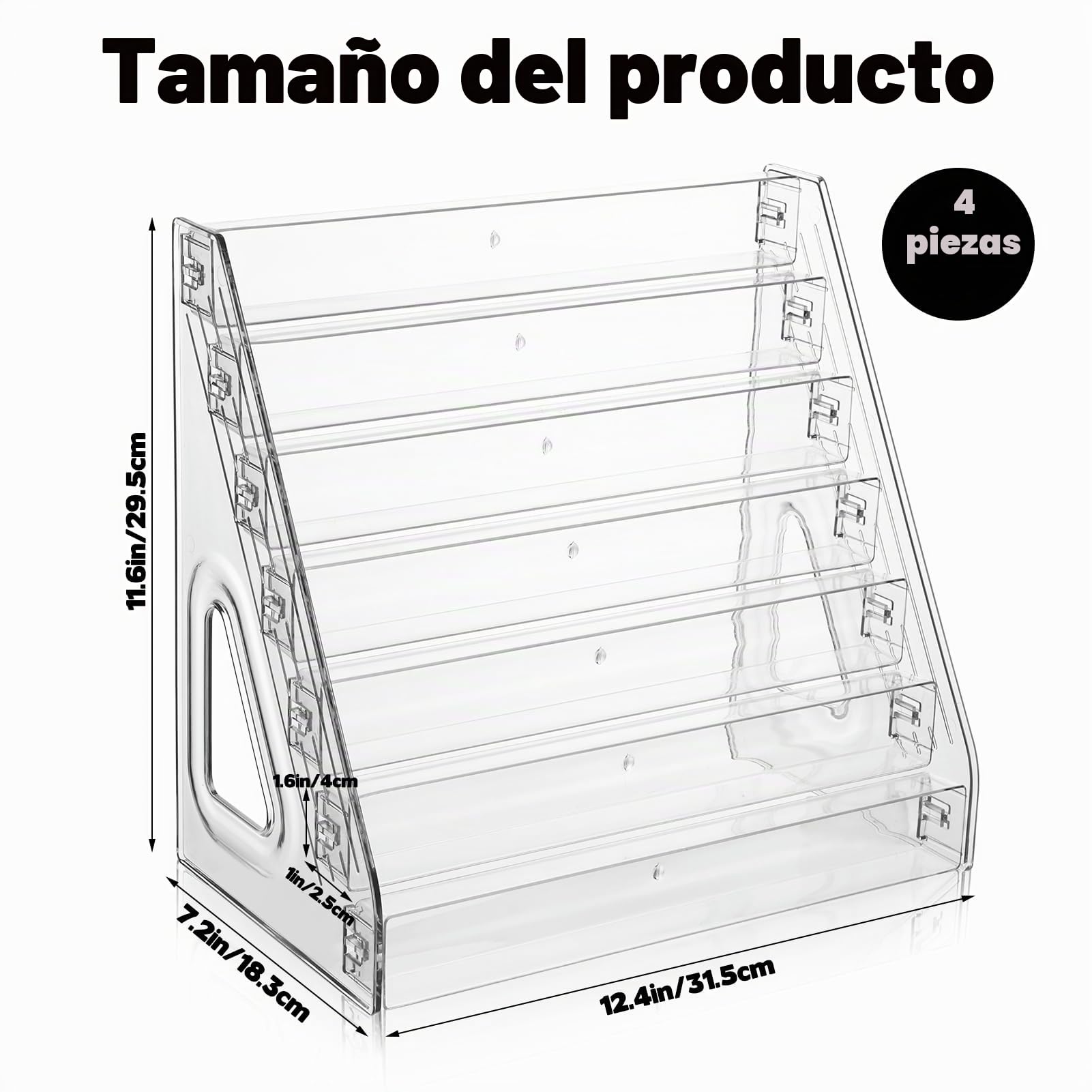 Paquete de 4 estantes transparentes de 7 niveles para Funko Pop, mini estante de exhibición de juguetes coleccionables para Bitty Pop, vitrina de acrílico transparente para almacenamiento de figuras
